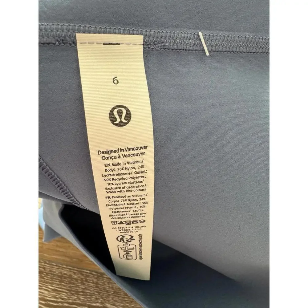 Lululemon Glow Up Tight High Rise 28” Washed Denim Size 6 NWT